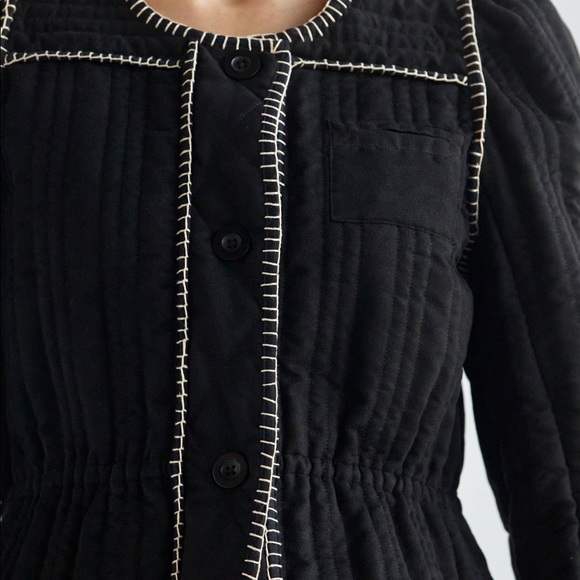 NWT Anthropologie Quilted Puff Sleeve Jacket - Picture 3 of 4